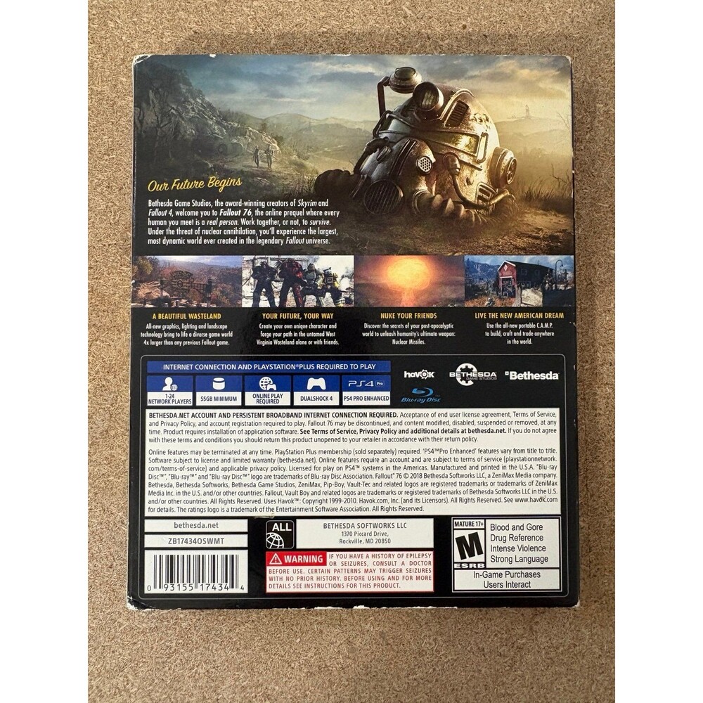 Fallout 76 SteelBook PS4 Tested - Picture 3 of 5